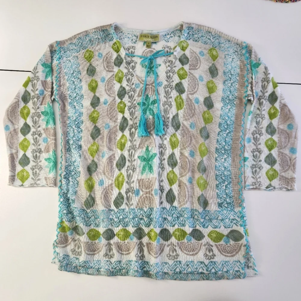 Sigrid Olsen Tunic Long Sleeve  Top Small - Picture 5 of 14